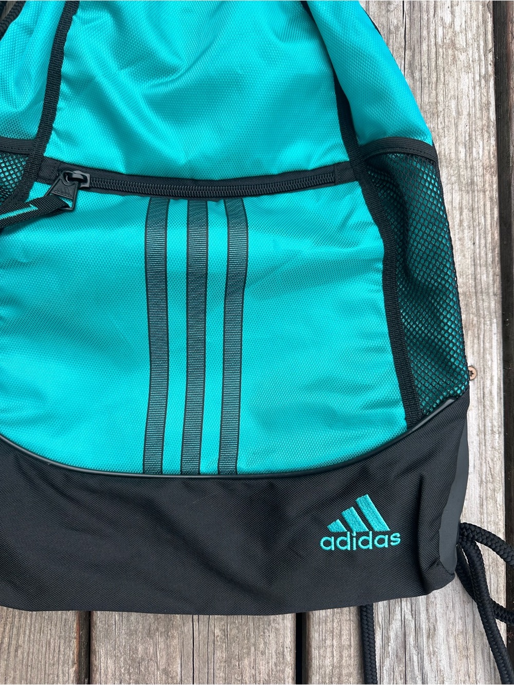 Adidas Drawstring Backpack with Front Zipper - Picture 2 of 3